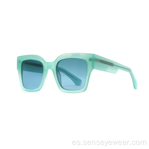 Gafas de sol de acetato polarizado UV400 UV400 de gran tamaño unisex